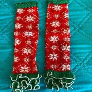 Boutique Style Snowflake Christmas Leg Warmers